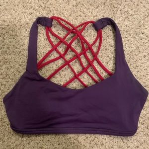 LULULEMON FREE TO BE WILD BRA - PURPLE